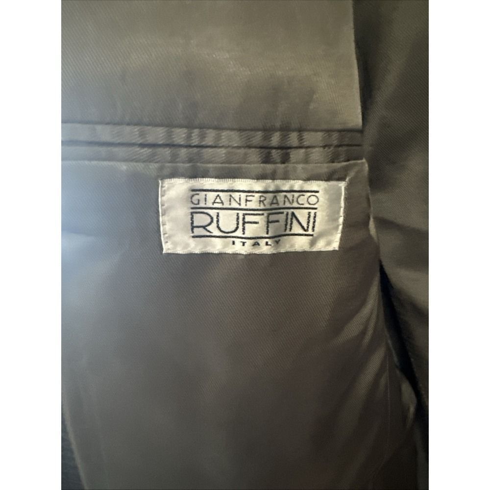 Gianfranco Ruffini 2-Button 100% Lambswool Sport‎ Coat Mens 46 R Houndstooth - Picture 4 of 8